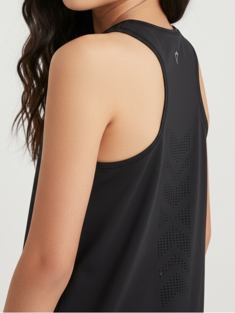 Ivivva Keep Ur Cool Racerback Tank Top Black Vented Back Girls Size 12